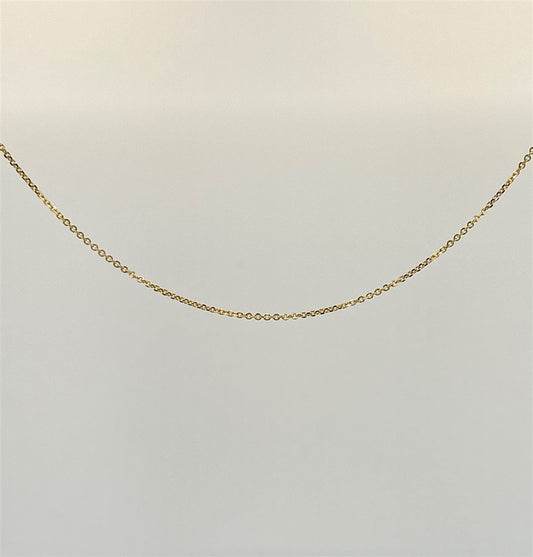 Yellow Gold Adjustable Cable Chain