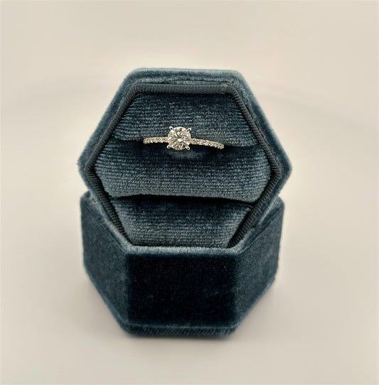 White Gold Round Engagement Ring