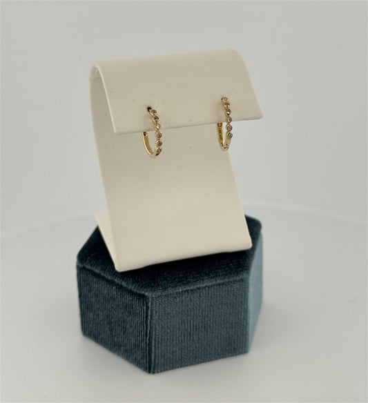 Yellow Gold Lab Diamond Hoop Earrings