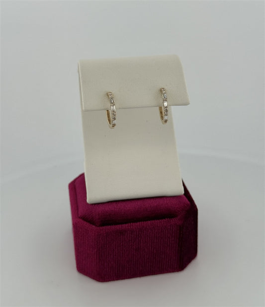 Yellow Gold Lab Grown Diamond Hoops