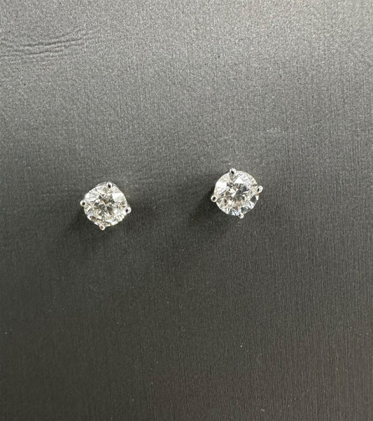 White Gold Diamond Stud Earrings