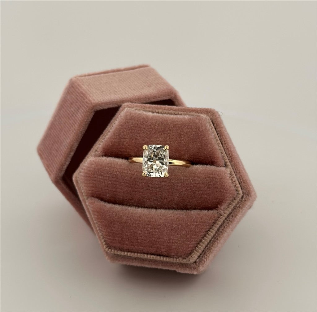 Yellow Gold Lab Diamond Engagement Ring