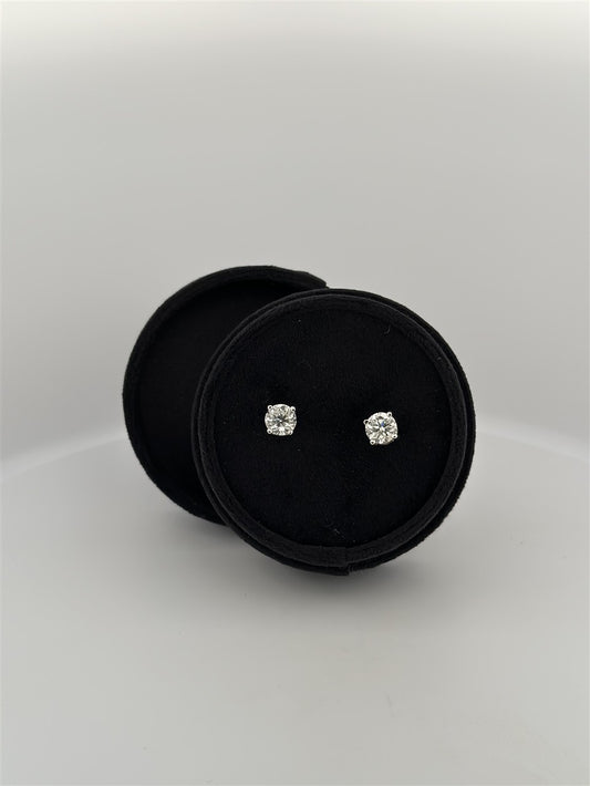 White Gold Diamond Stud Earrings