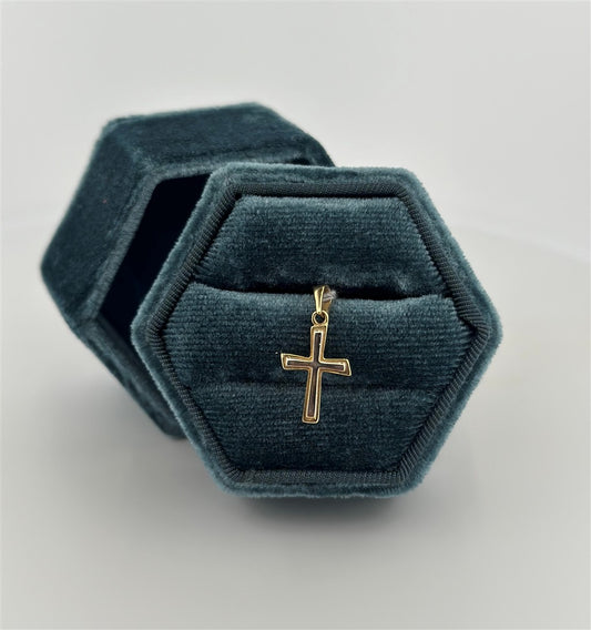 Two-Tone Gold Cross Pendant