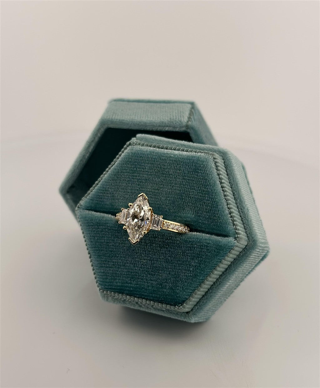 Yellow Gold Marquise Engagement Ring