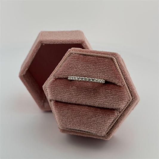 White Gold Diamond Stackable Ring