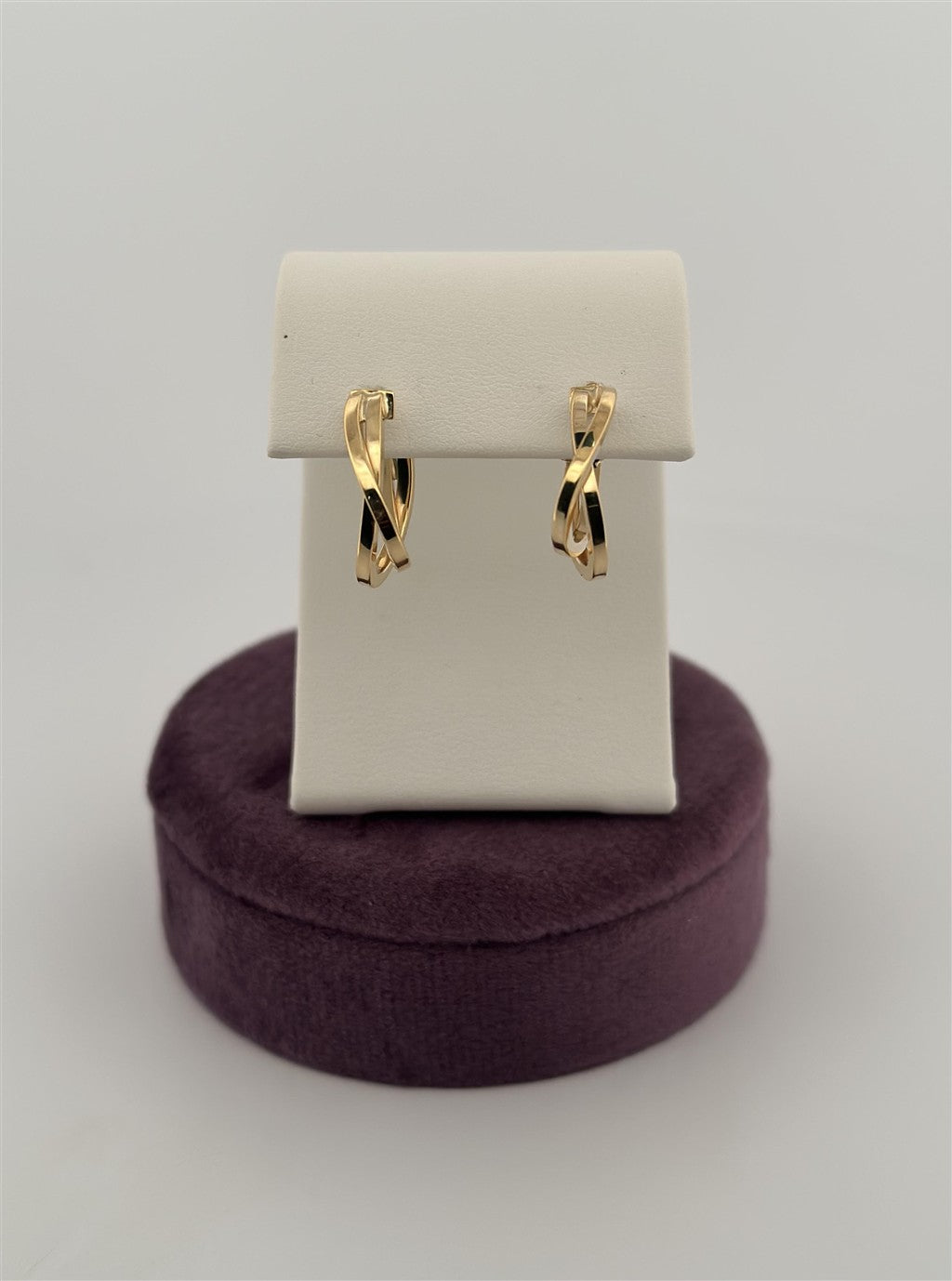 Yellow Gold Twisted Hoop Earrings