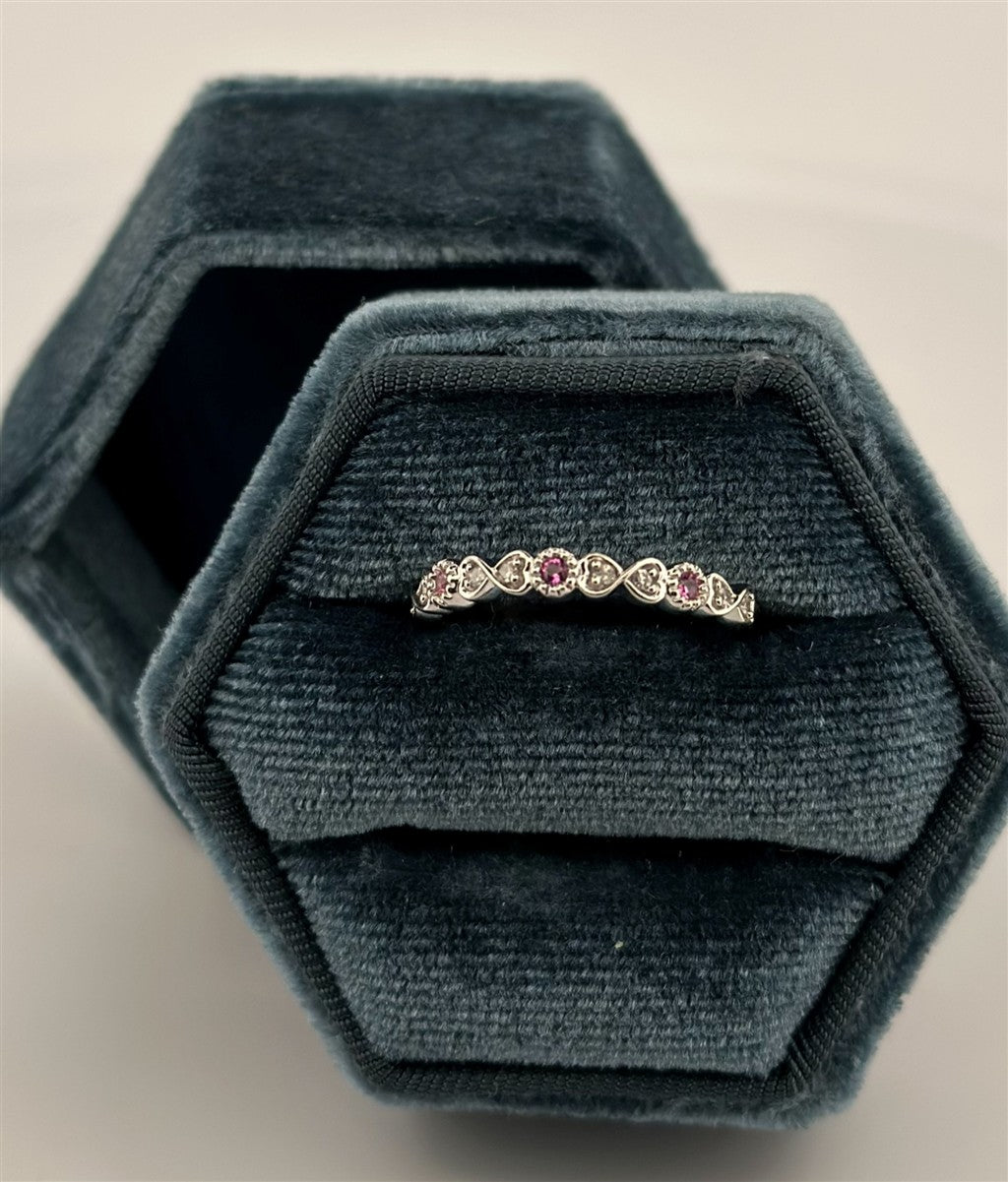 Yellow Gold Vintage Inspired October Birthstone Stackable Ring