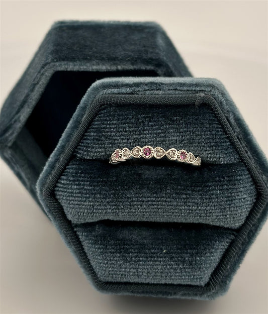 Yellow Gold Vintage Inspired October Birthstone Stackable Ring
