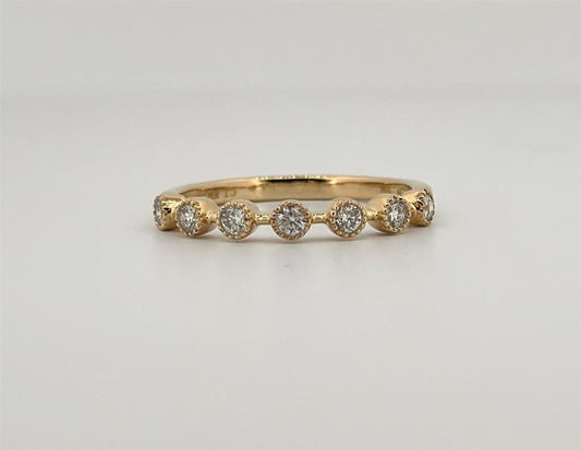 Yellow Gold Vintage Inspired Stackable Band