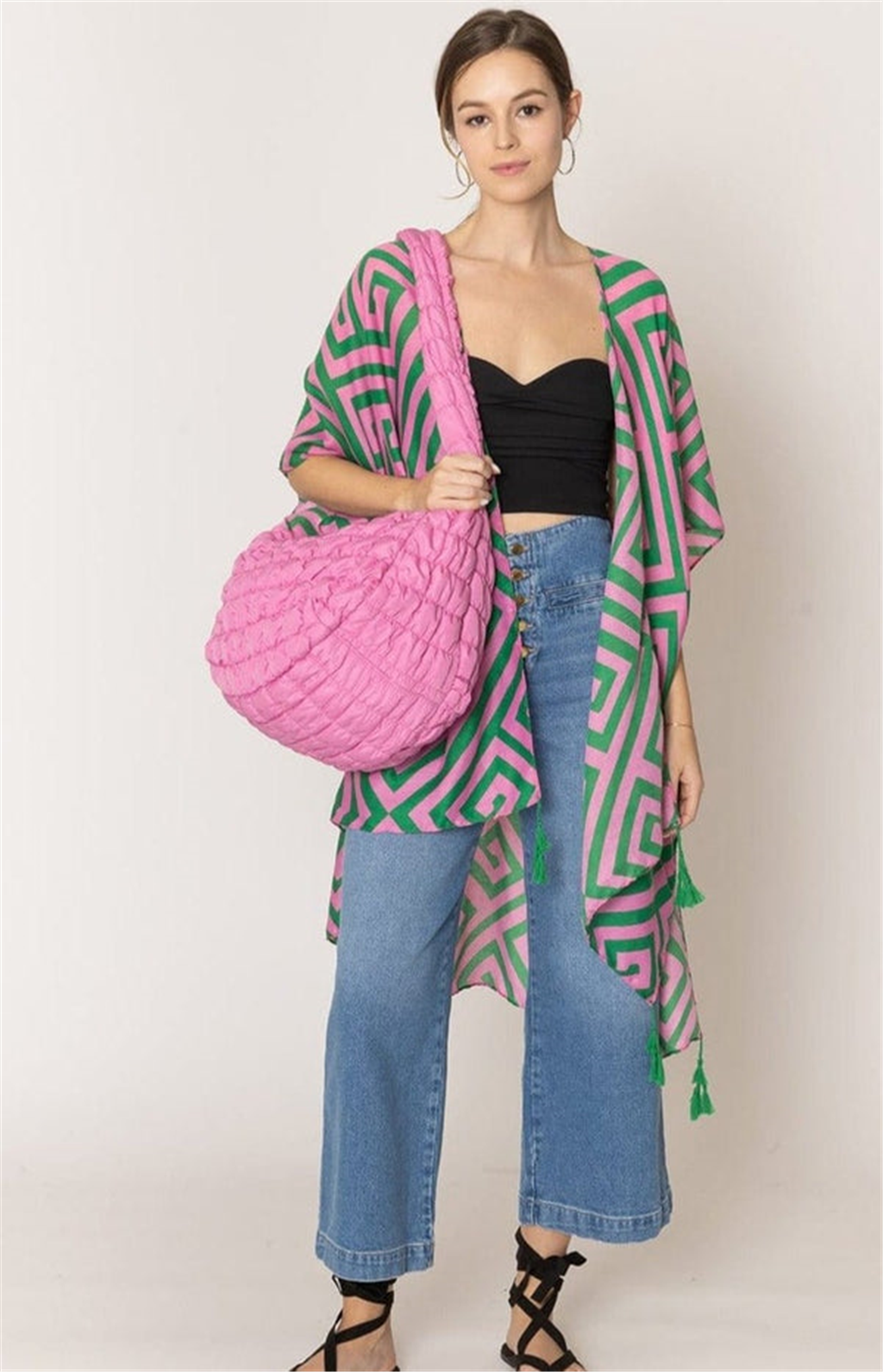 Quilted Pink Puffer Tote