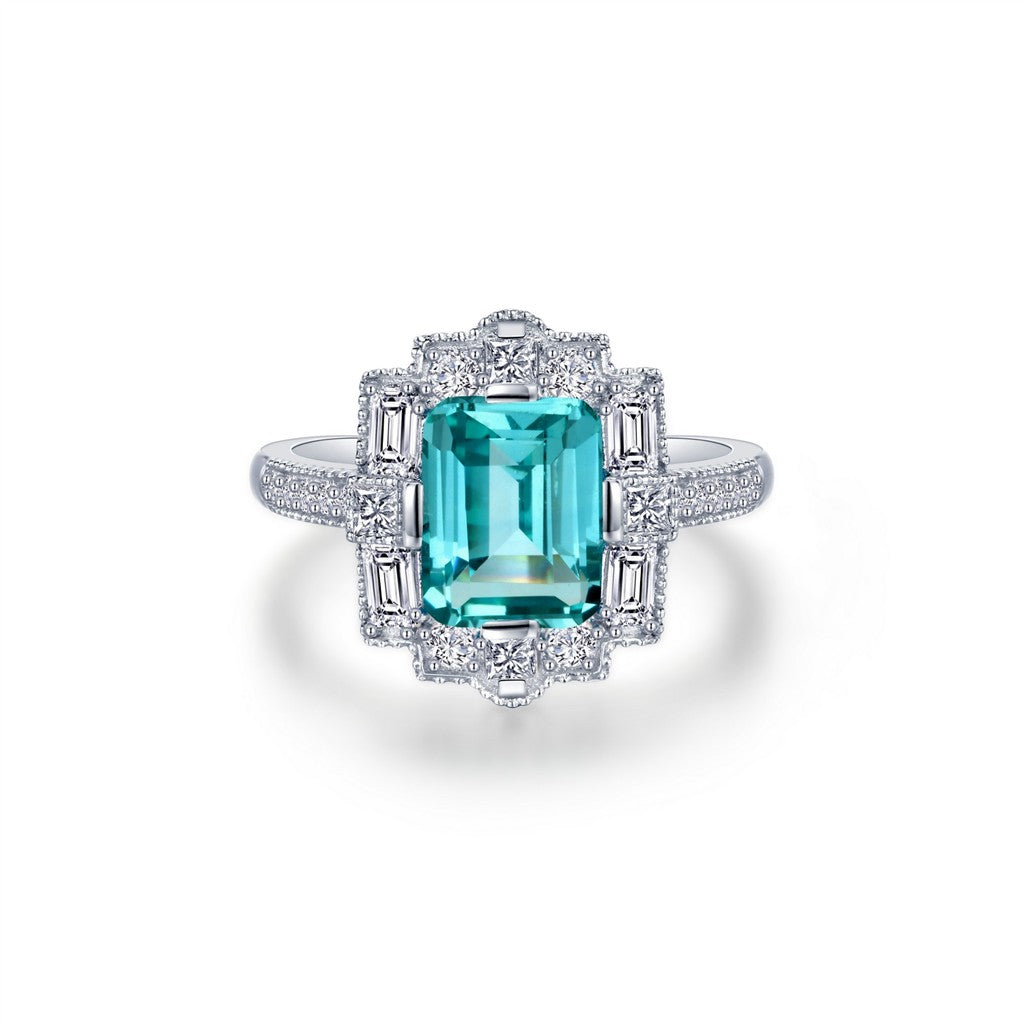 Lafonn Green Sapphire Halo Ring