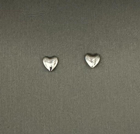 Childrens Sterling Silver Heart Earrings