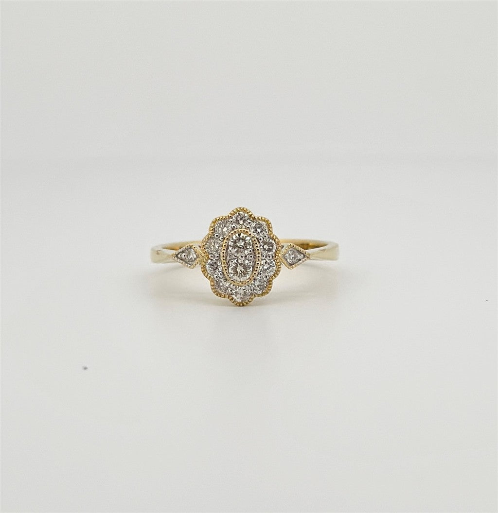 Yellow Gold Diamond Fashion Ring