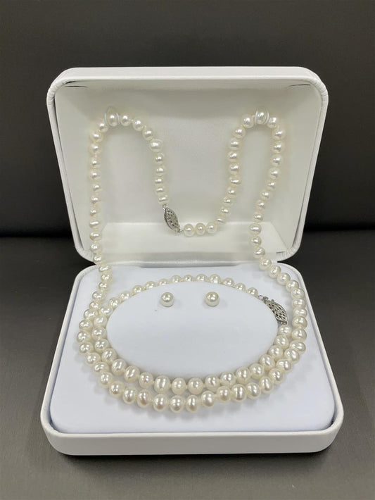 Childrens Sterling Silver Pearl Set