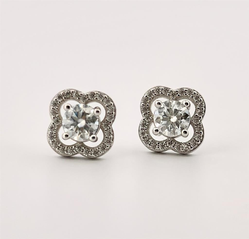 Sterling Silver Moissanite Earrings