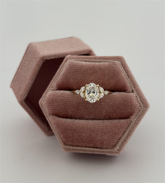 Yellow Gold Lab Grown Oval Diamond Engagement Ring