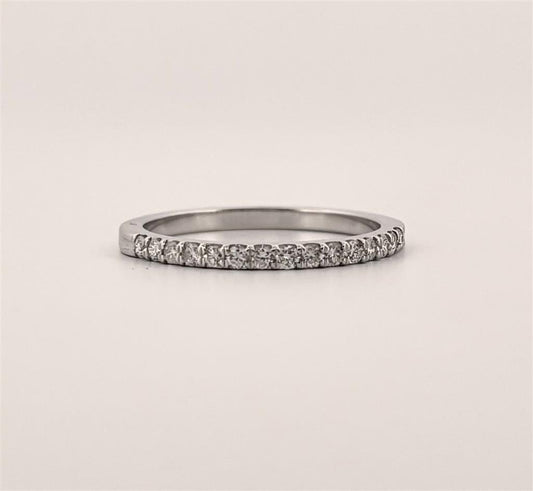 White Gold April Birthstone Stackable Ring