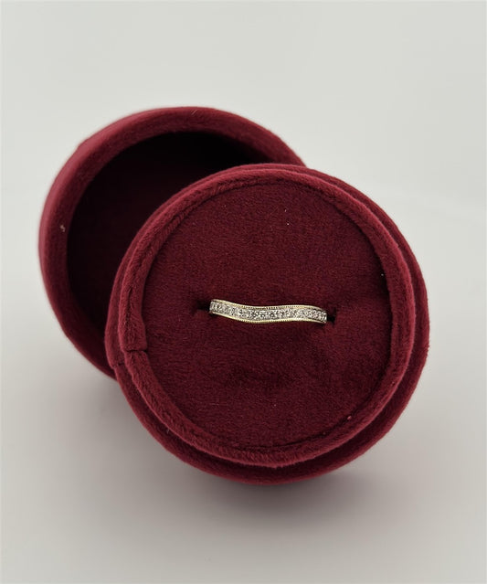 Yellow Gold Diamond Curved Band
