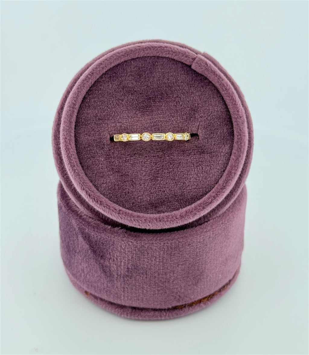 Yellow Gold Lab Grown Stackable Ring