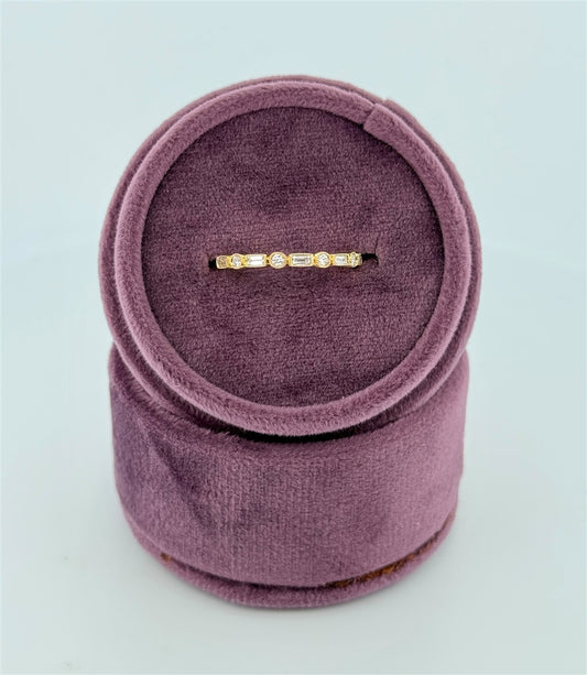 Yellow Gold Lab Grown Stackable Ring