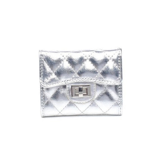 Quilted Silver Wallet