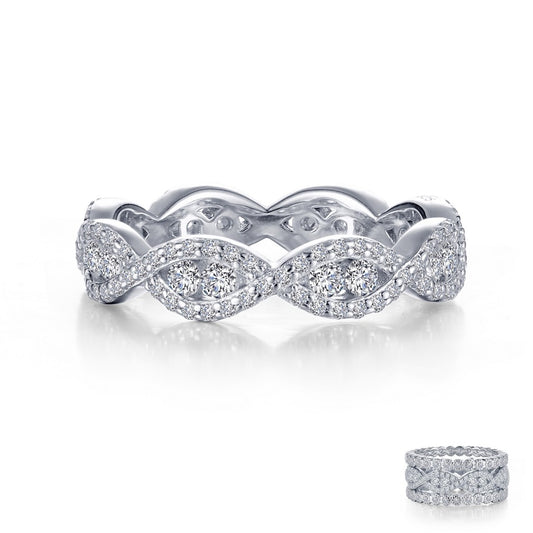 Lafonn Stackable Wave Eternity Band