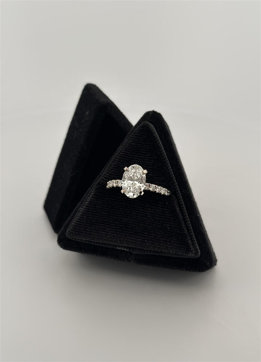White Gold Lab Diamond Engagement Ring